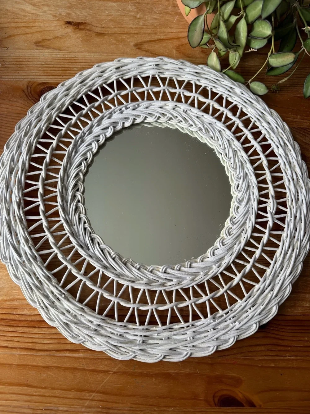 Vintage Wicker Mirror